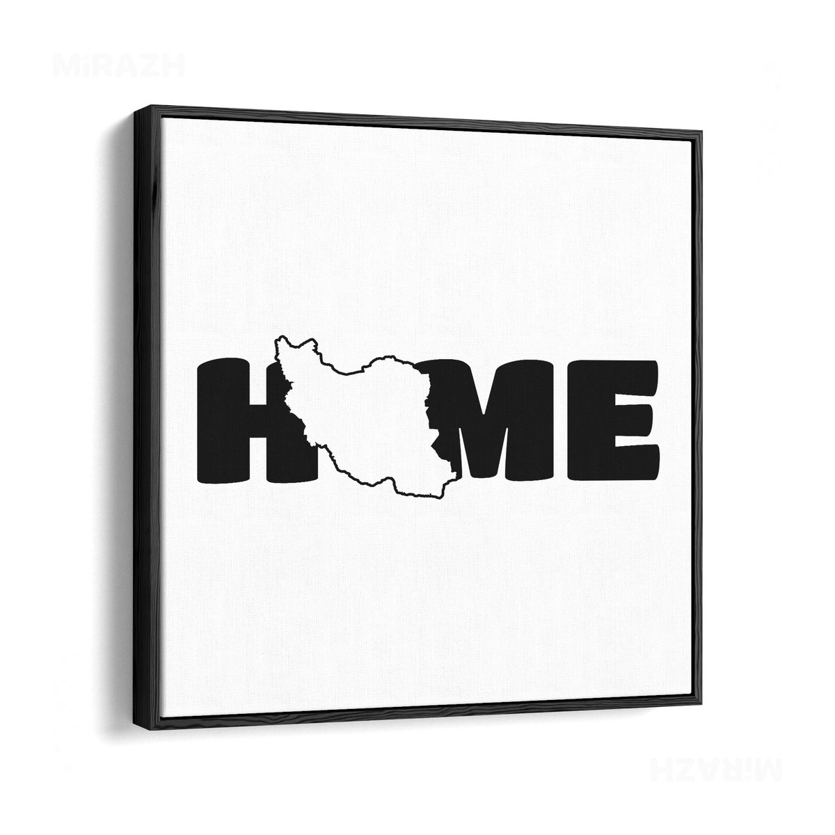 IranMyHome Framed Canvas 04 Black Wood