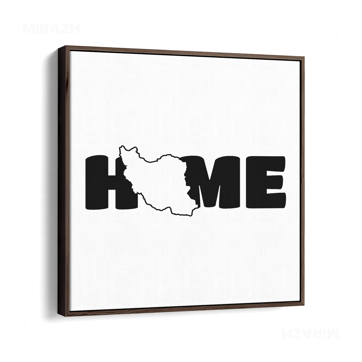 IranMyHome Framed Canvas 04 Dark Wood