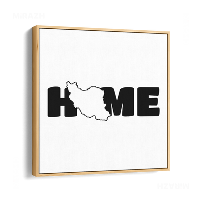 IranMyHome Framed Canvas 04 Natural Wood