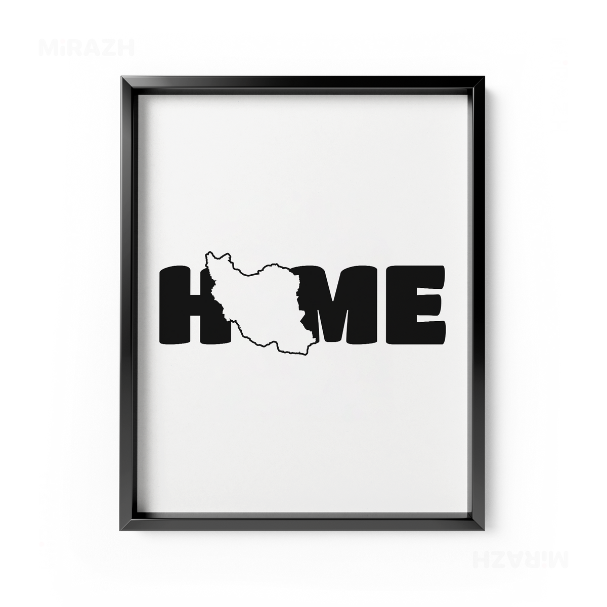 IranMyHome Framed Poster 01 Black Aluminum