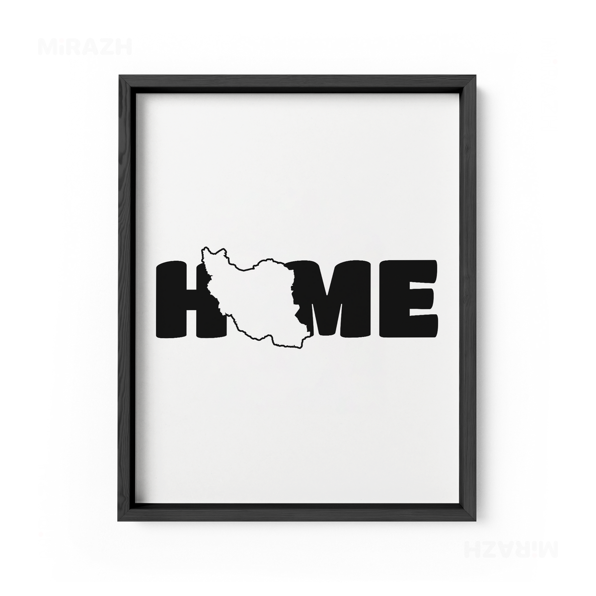 IranMyHome Framed Poster 01 Black Wood