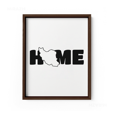 IranMyHome Framed Poster 01 Dark Wood