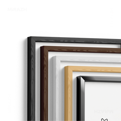 IranMyHome Framed Poster 02 White Wood