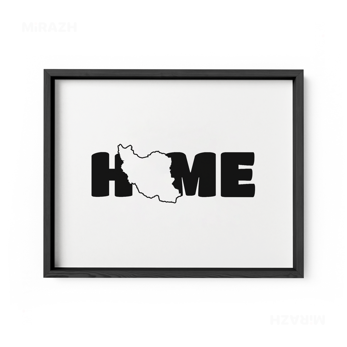 IranMyHome Framed Poster 03 Black Wood