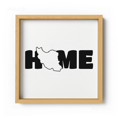 IranMyHome Framed Poster 04 Natural Wood