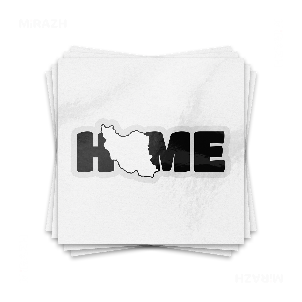 IranMyHome Kiss Cut Sticker 01 Clear