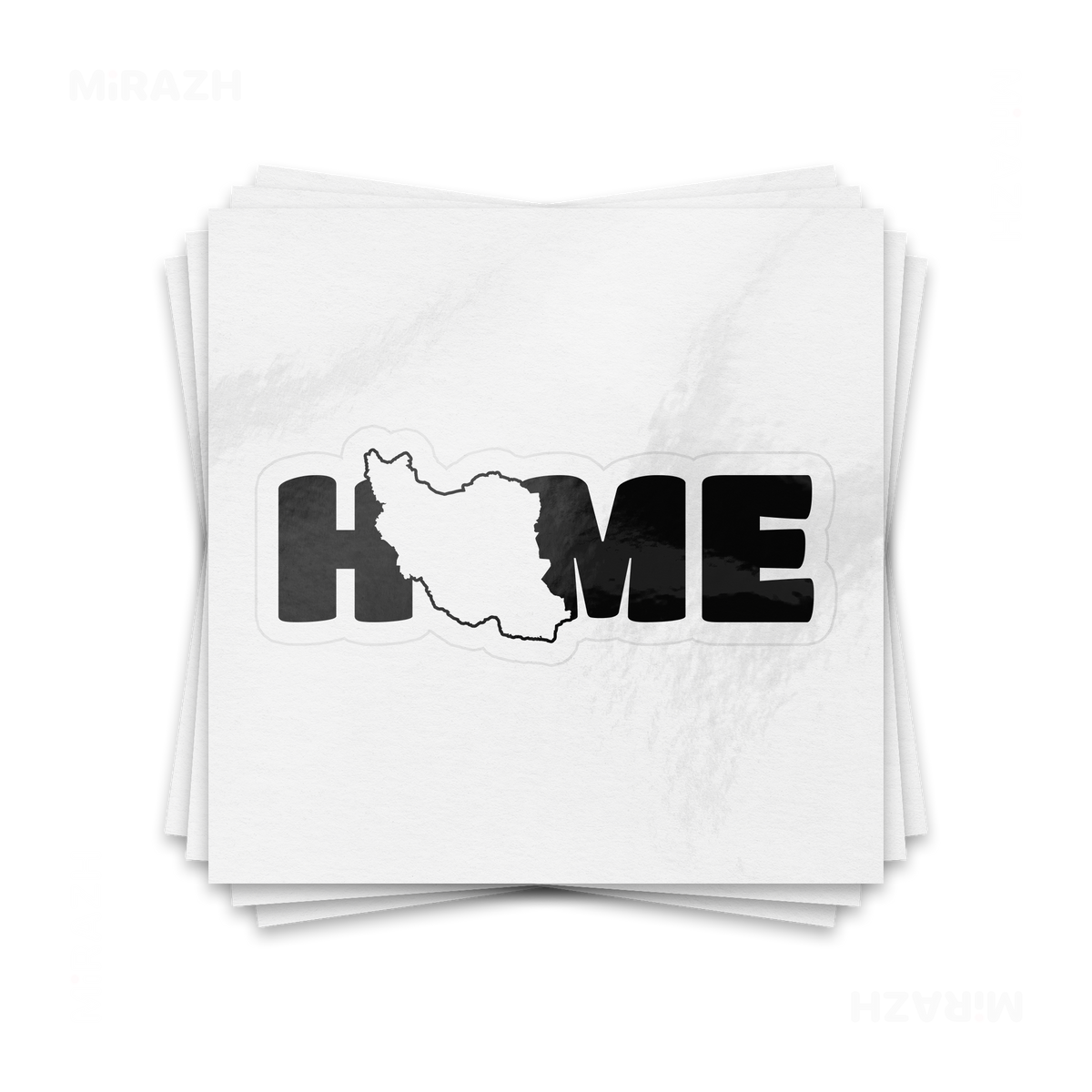 IranMyHome Kiss Cut Sticker 01 White