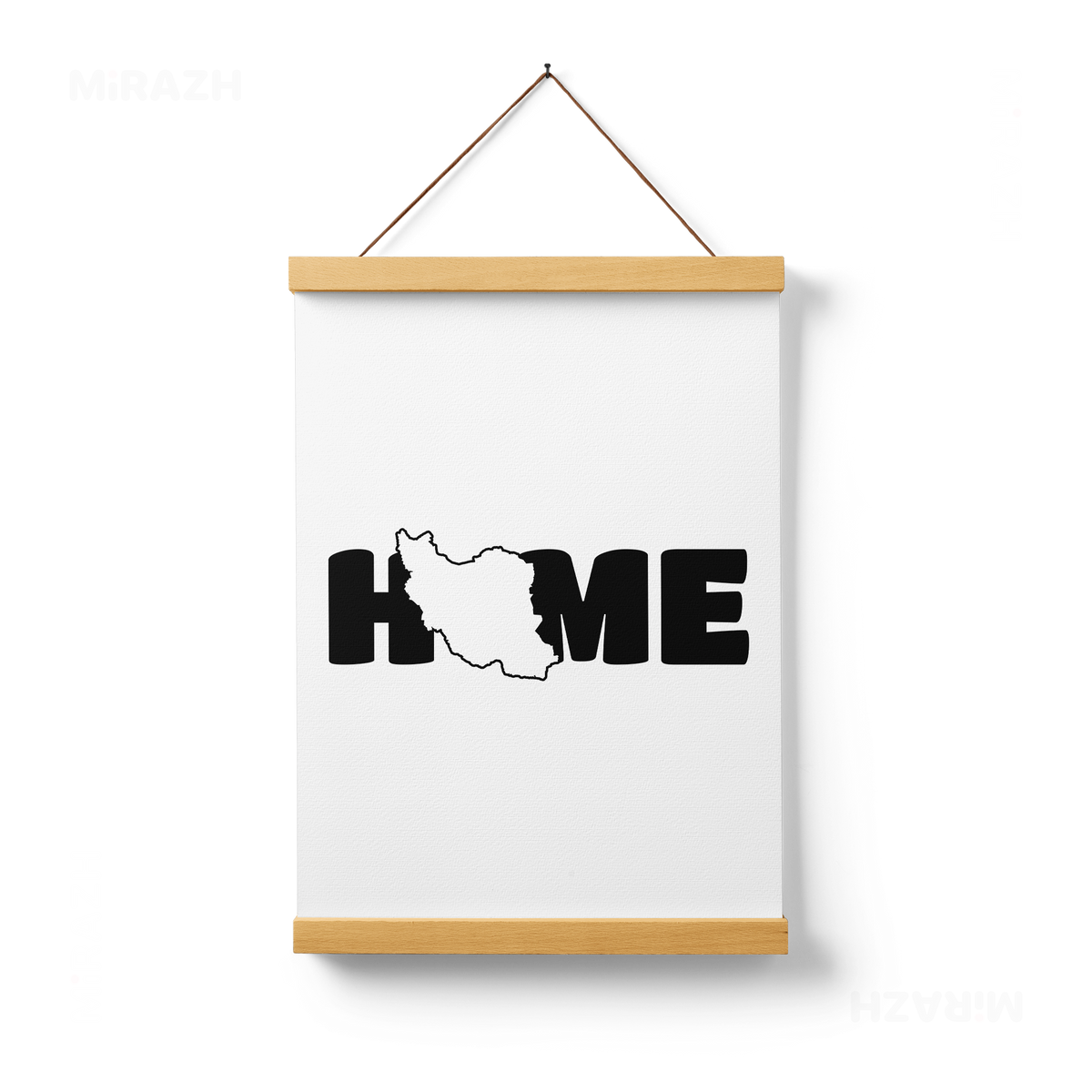 IranMyHome Magnetic Hanger Poster 01 Natural Wood