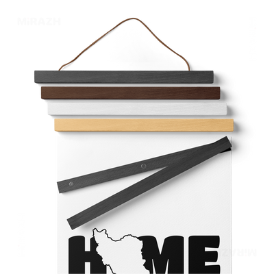 IranMyHome Magnetic Hanger Poster 02 Natural Wood
