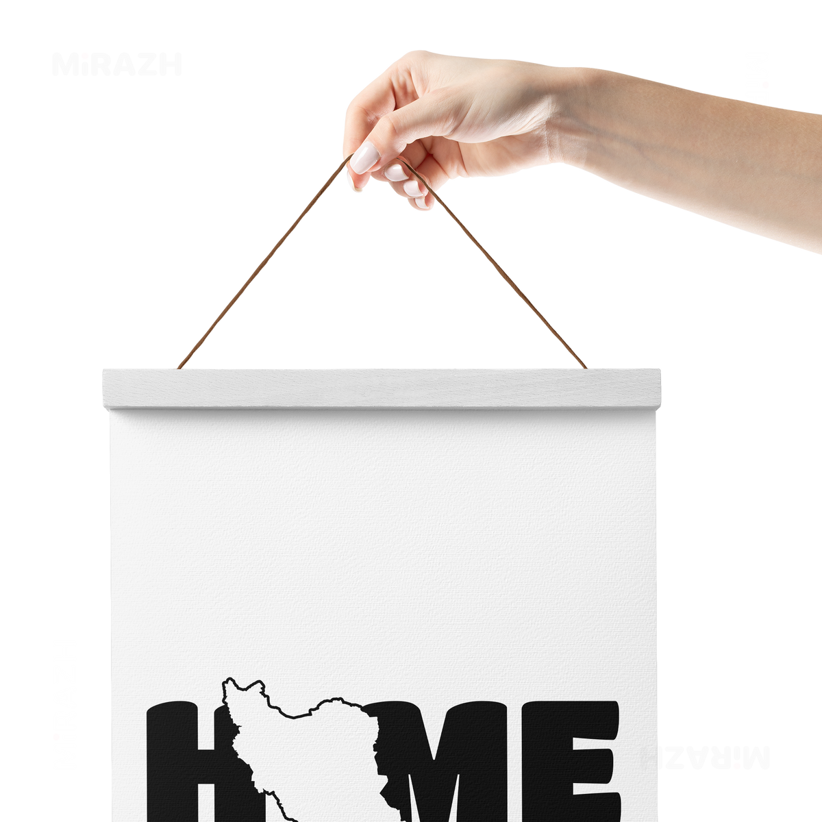 IranMyHome Magnetic Hanger Poster 05 White Wood