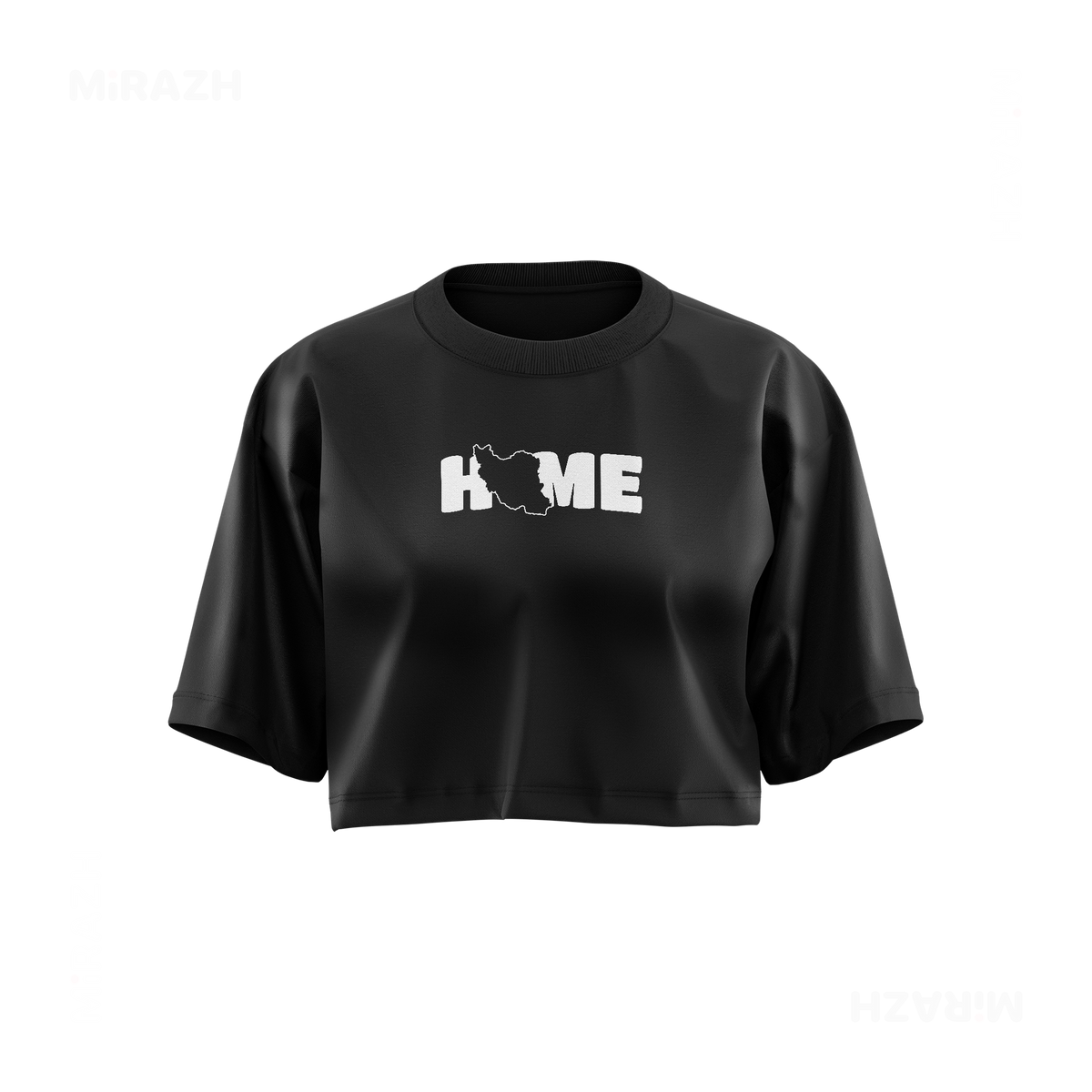 IranMyHome Over Sized Crop Top 01 Black