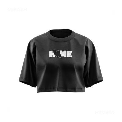 IranMyHome Over Sized Crop Top 01 Faded Black