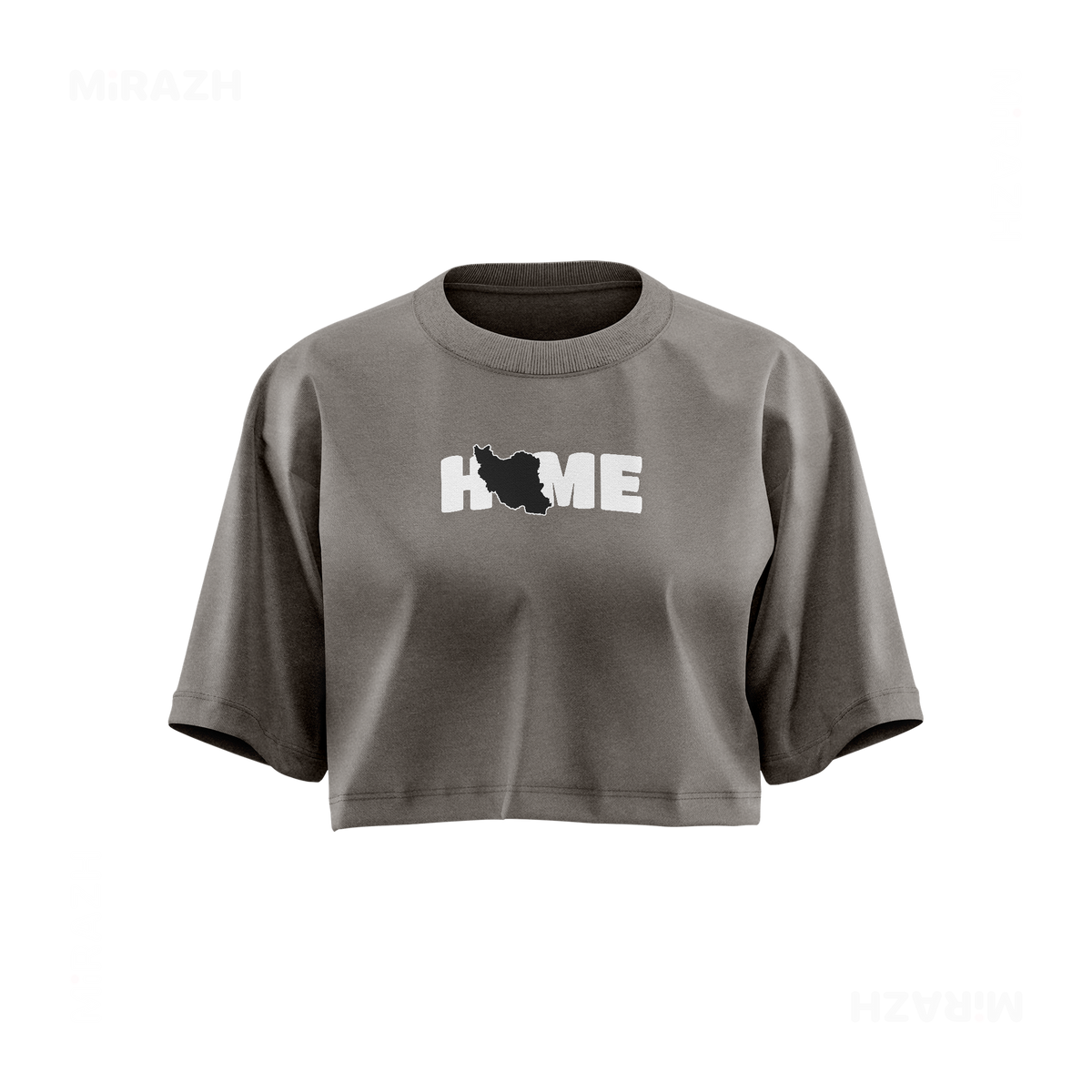 IranMyHome Over Sized Crop Top 01 Faded Grey