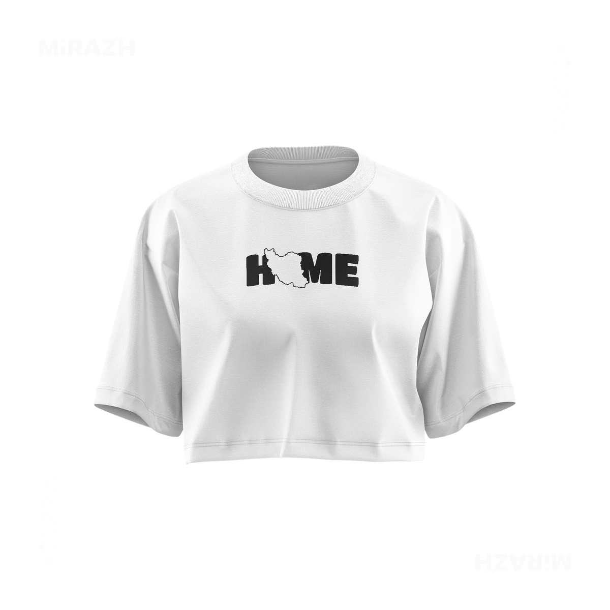 IranMyHome Over Sized Crop Top 01 White