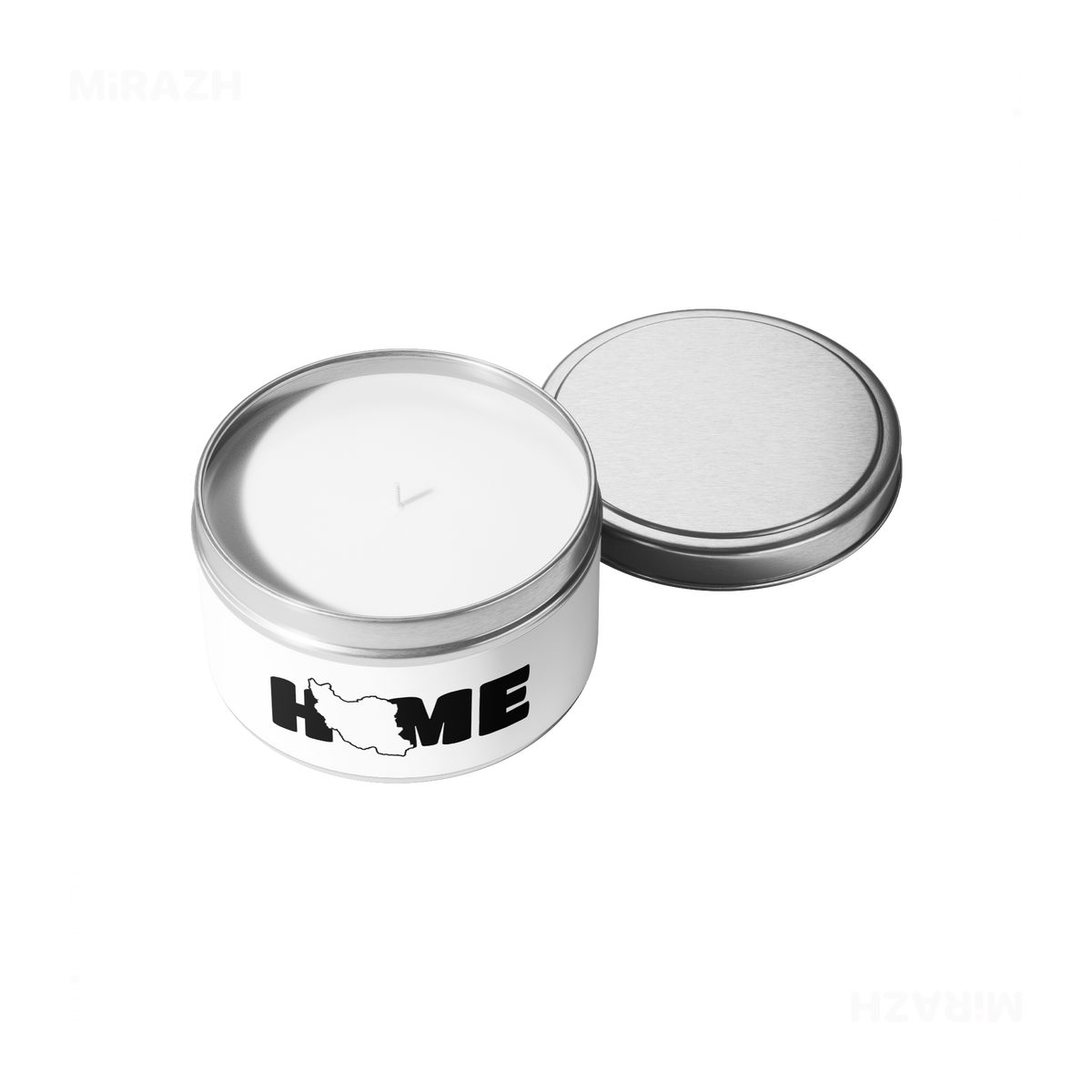 IranMyHome Tin Candle 05 Silver