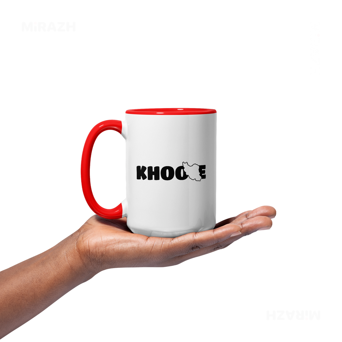 IranMyKhoone Ceramic Mug 03 White Red