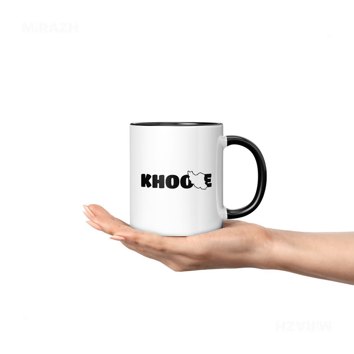 IranMyKhoone Ceramic Mug 04 White Black