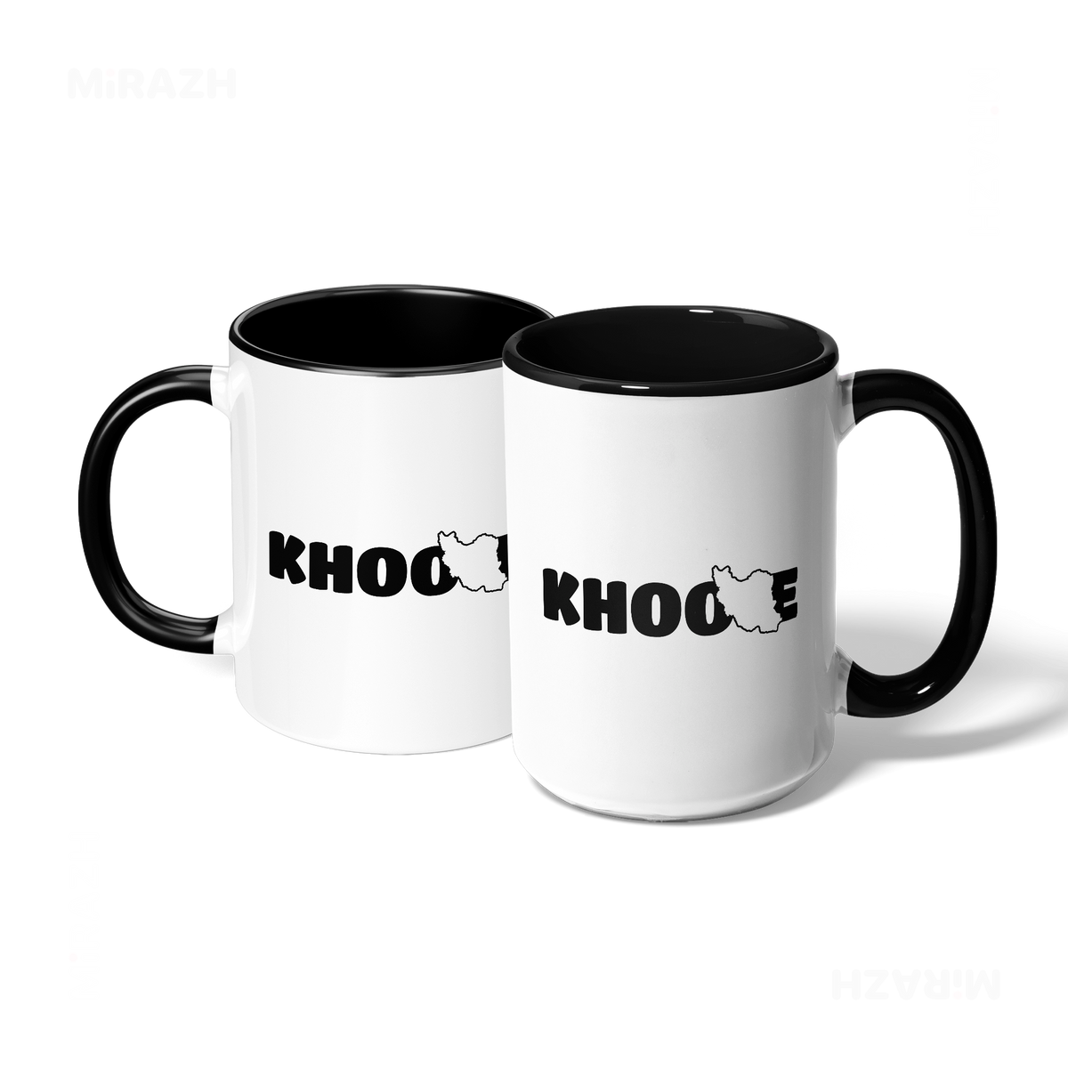 IranMyKhoone Ceramic Mug 07 White Black