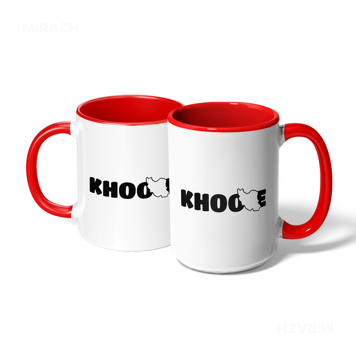 IranMyKhoone Ceramic Mug 07 White Red