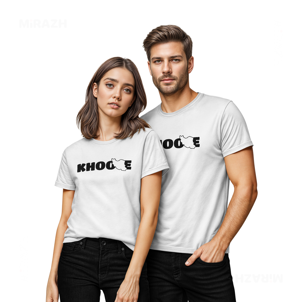 IranMyKhoone Couple T Shirt 02 White
