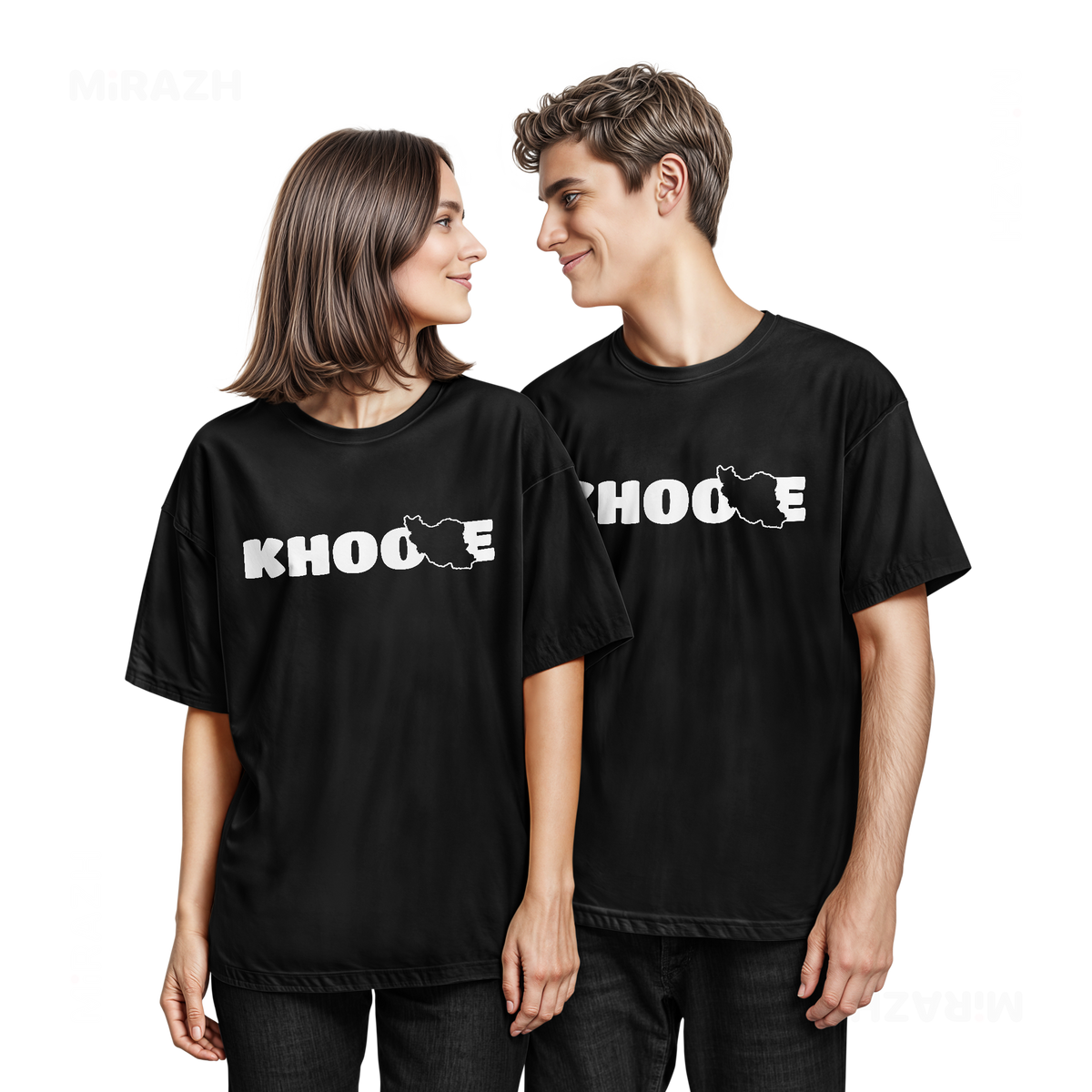 IranMyKhoone Couple T Shirt 05 Black