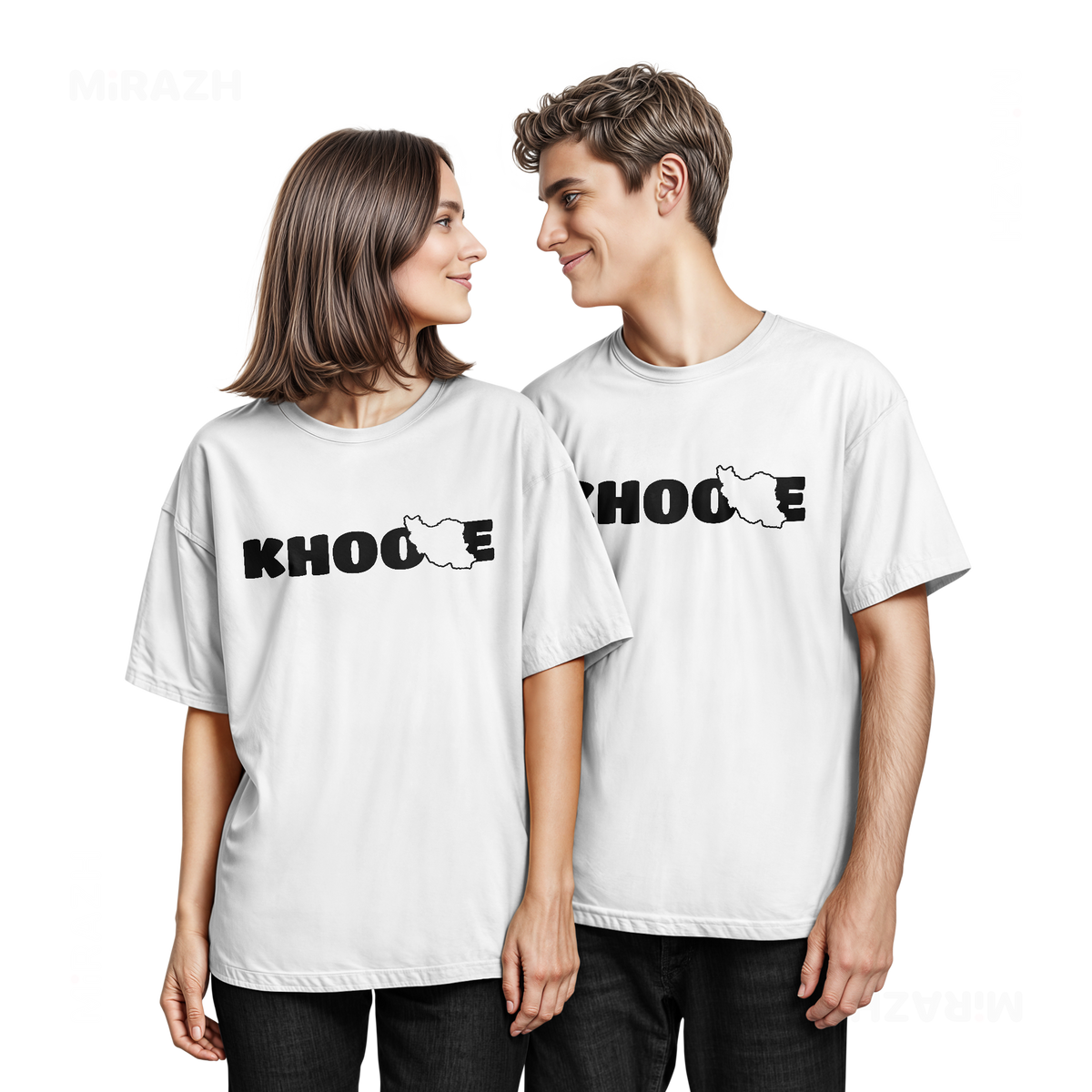 IranMyKhoone Couple T Shirt 05 White