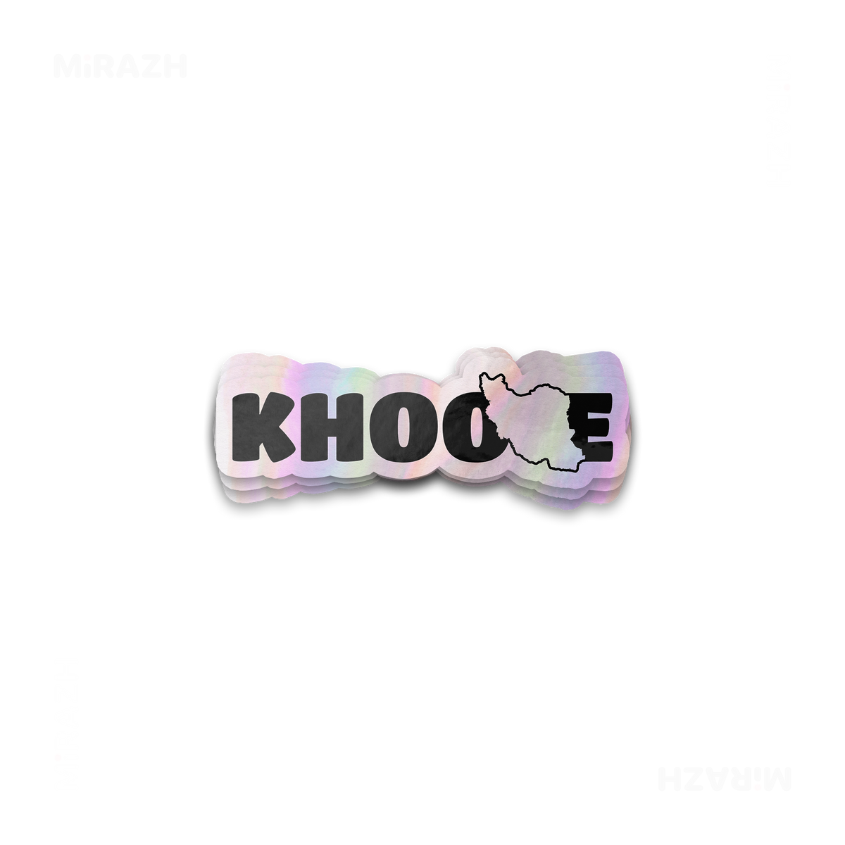 IranMyKhoone Die Cut Holographic Sticker 01