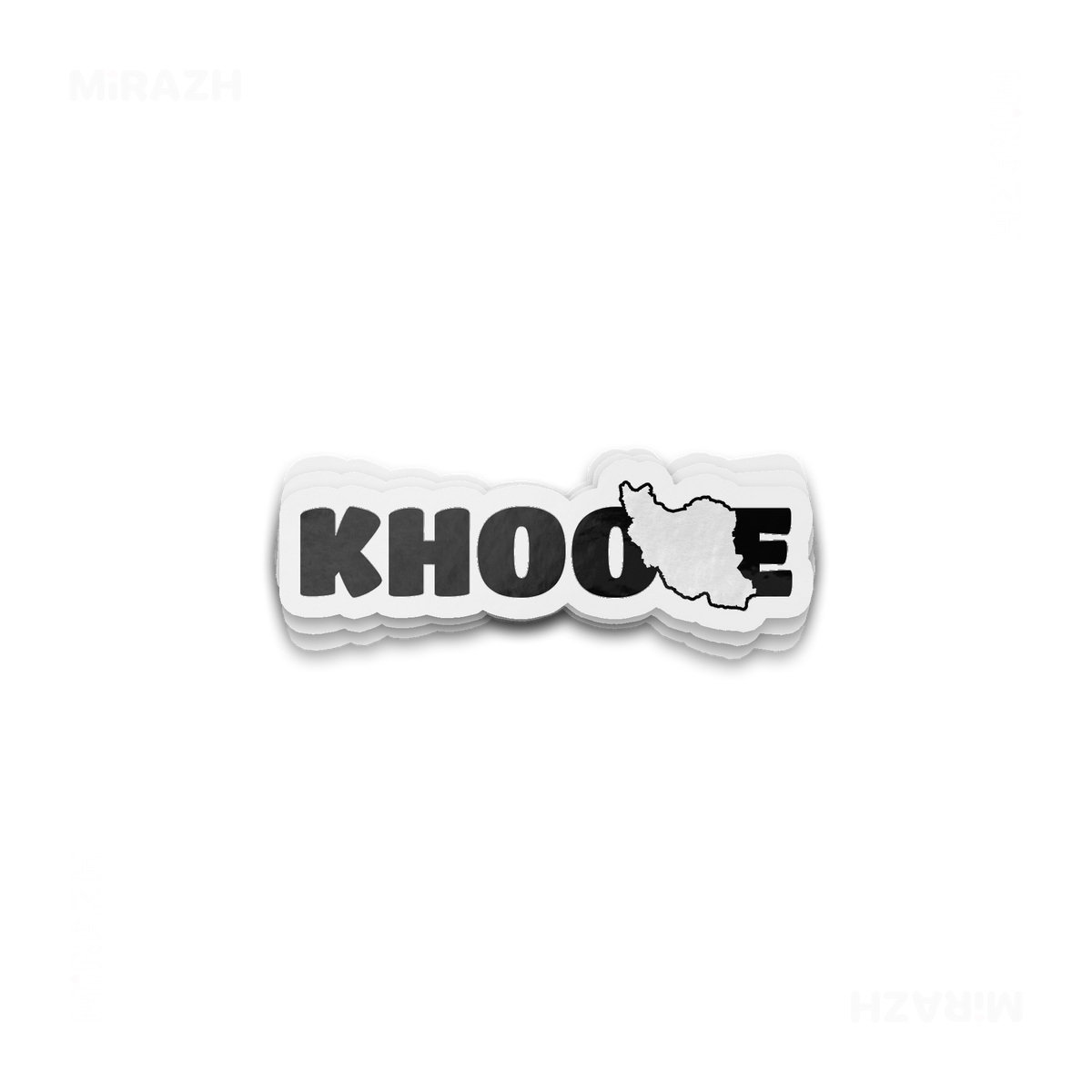 IranMyKhoone Die Cut Outdoor Sticker 01 Clear