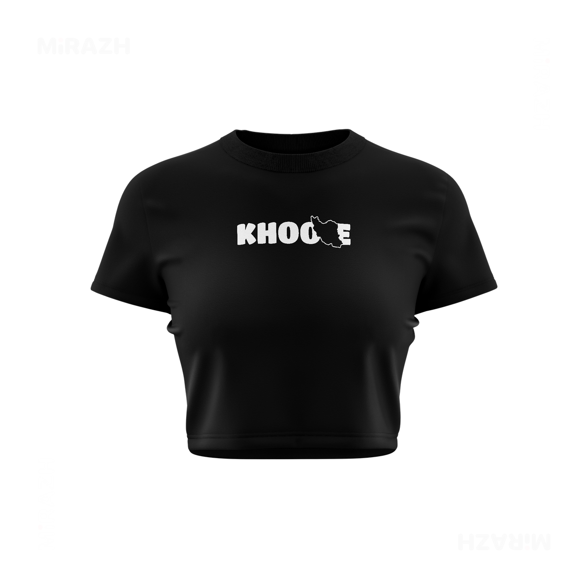 IranMyKhoone Fitted Crop Top 01 Black