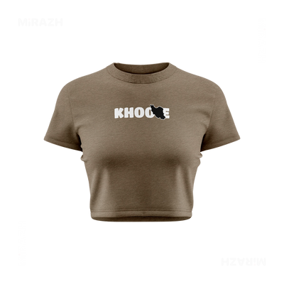 IranMyKhoone Fitted Crop Top 01 Heather Olive