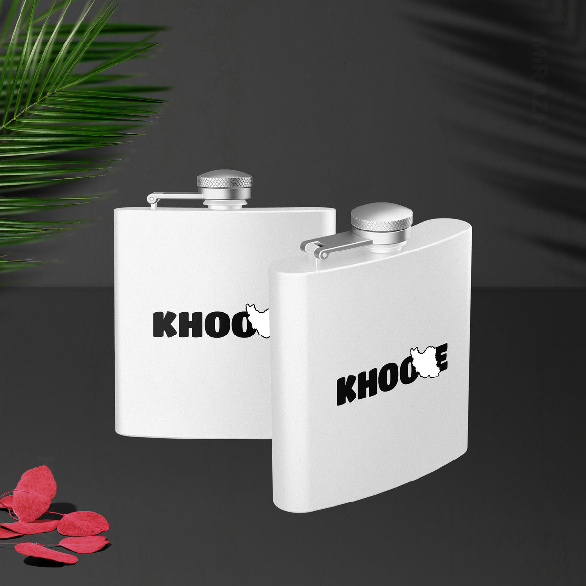 IranMyKhoone Hip Flasks 02 White