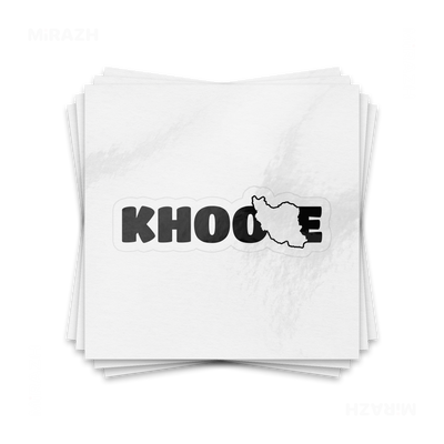 IranMyKhoone Kiss Cut Sticker 01 White