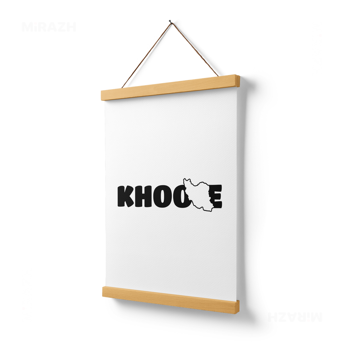 IranMyKhoone Magnetic Hanger Poster 03 Natural Wood