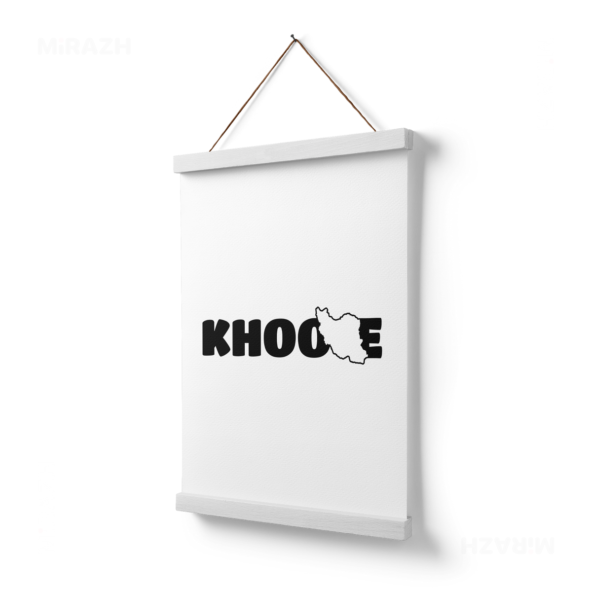 IranMyKhoone Magnetic Hanger Poster 03 White Wood