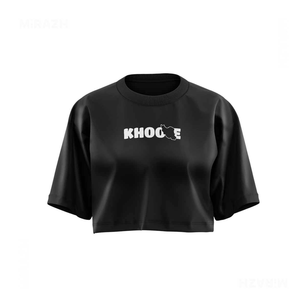 IranMyKhoone Over Sized Crop Top 01 Black