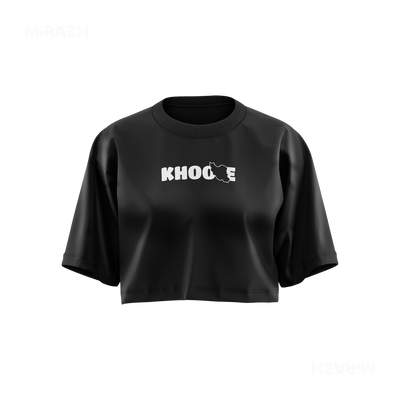 IranMyKhoone Over Sized Crop Top 01 Black