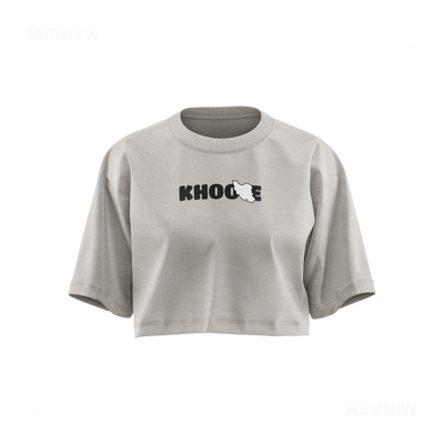 IranMyKhoone Over Sized Crop Top 01 Faded Bone