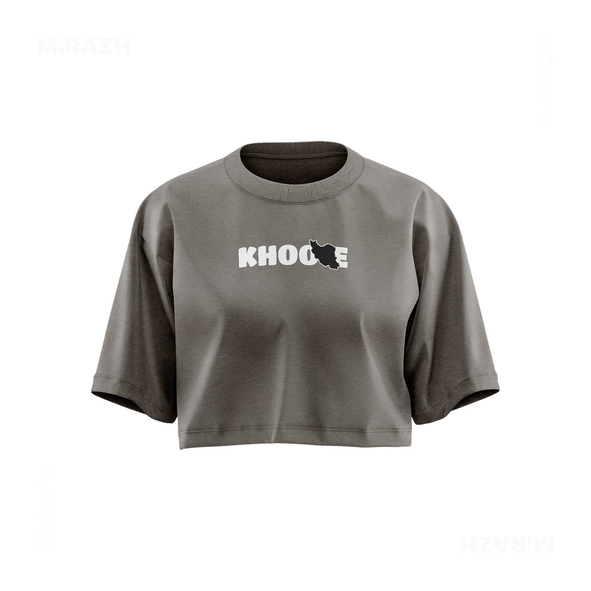 IranMyKhoone Over Sized Crop Top 01 Faded Grey