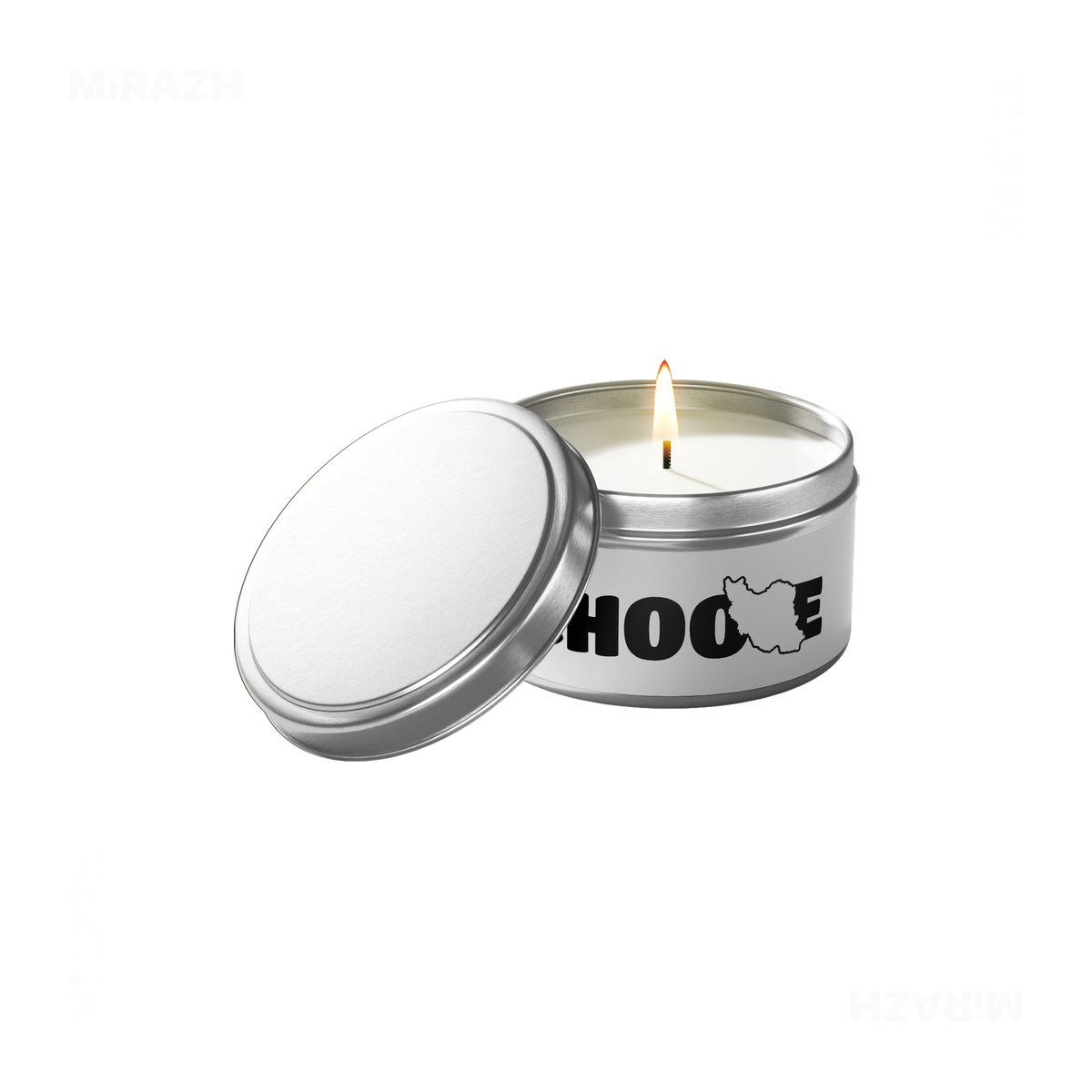 IranMyKhoone Tin Candle 01 Silver