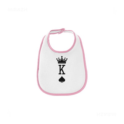 KingOfSpades Baby Bibs 01 White Pink