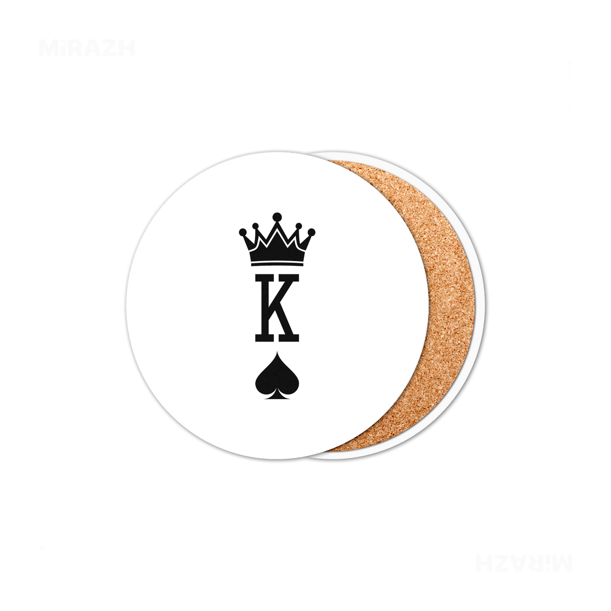 KingOfSpades Ceramic Coaster 01 Round