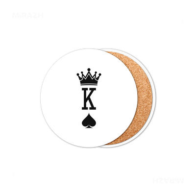 KingOfSpades Ceramic Coaster 01 Round