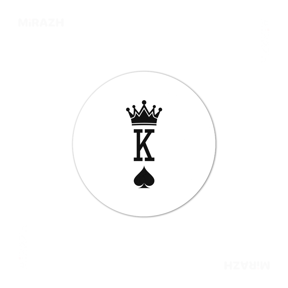 KingOfSpades Ceramic Coaster 03 Round