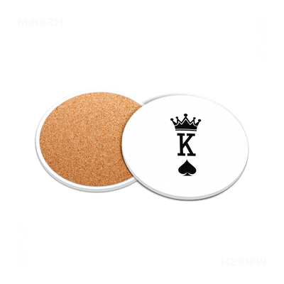 KingOfSpades Ceramic Coaster 05 Round