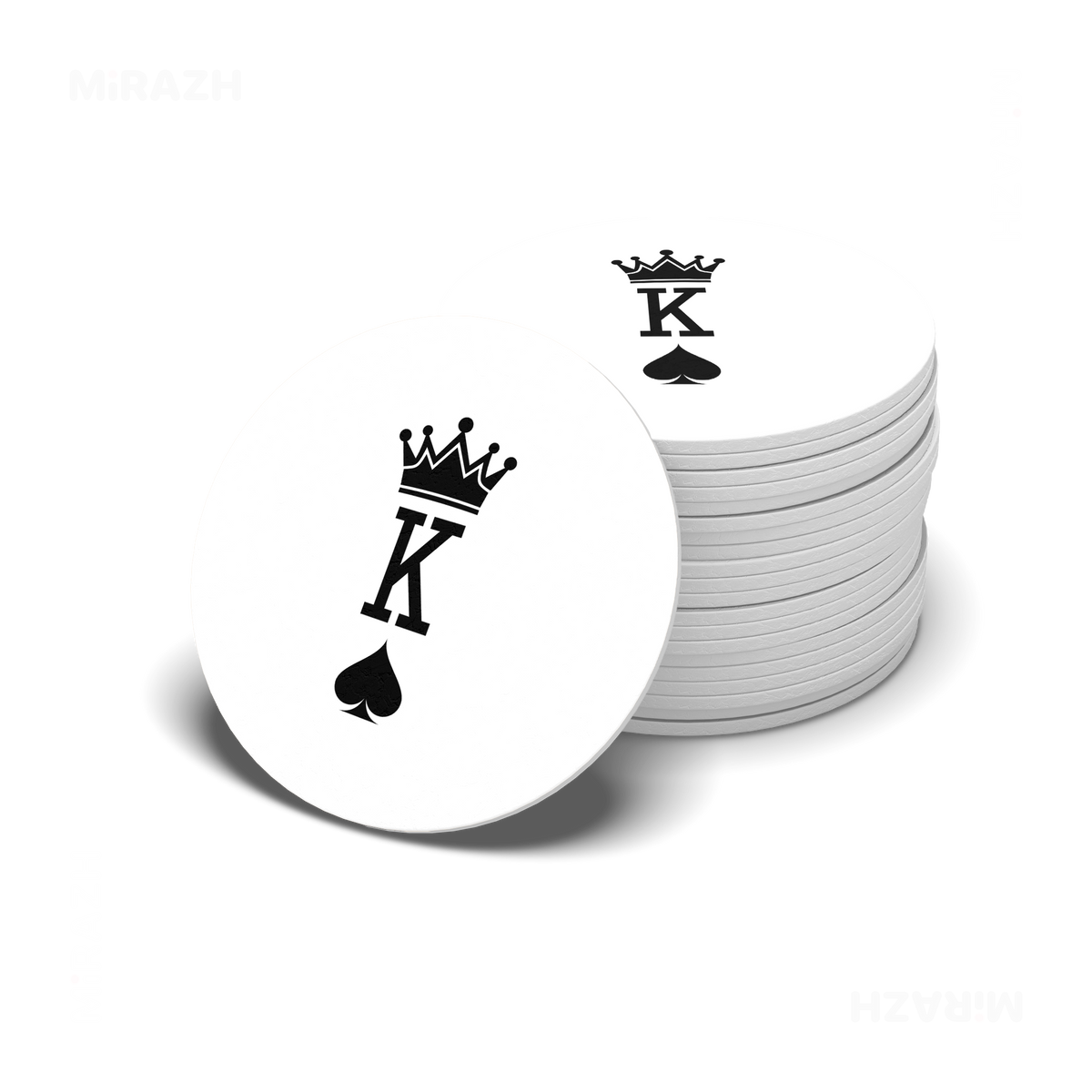 KingOfSpades Ceramic Coaster 06 Round