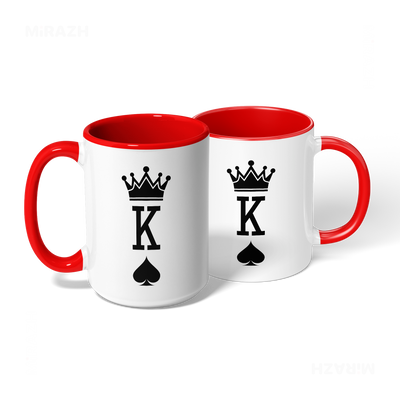 KingOfSpades Ceramic Mug 08 White Red