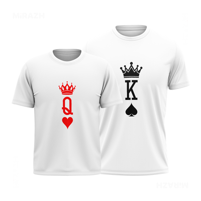 KingOfSpades Couple T Shirt 01 White