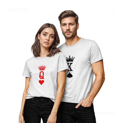KingOfSpades Couple T Shirt 02 White