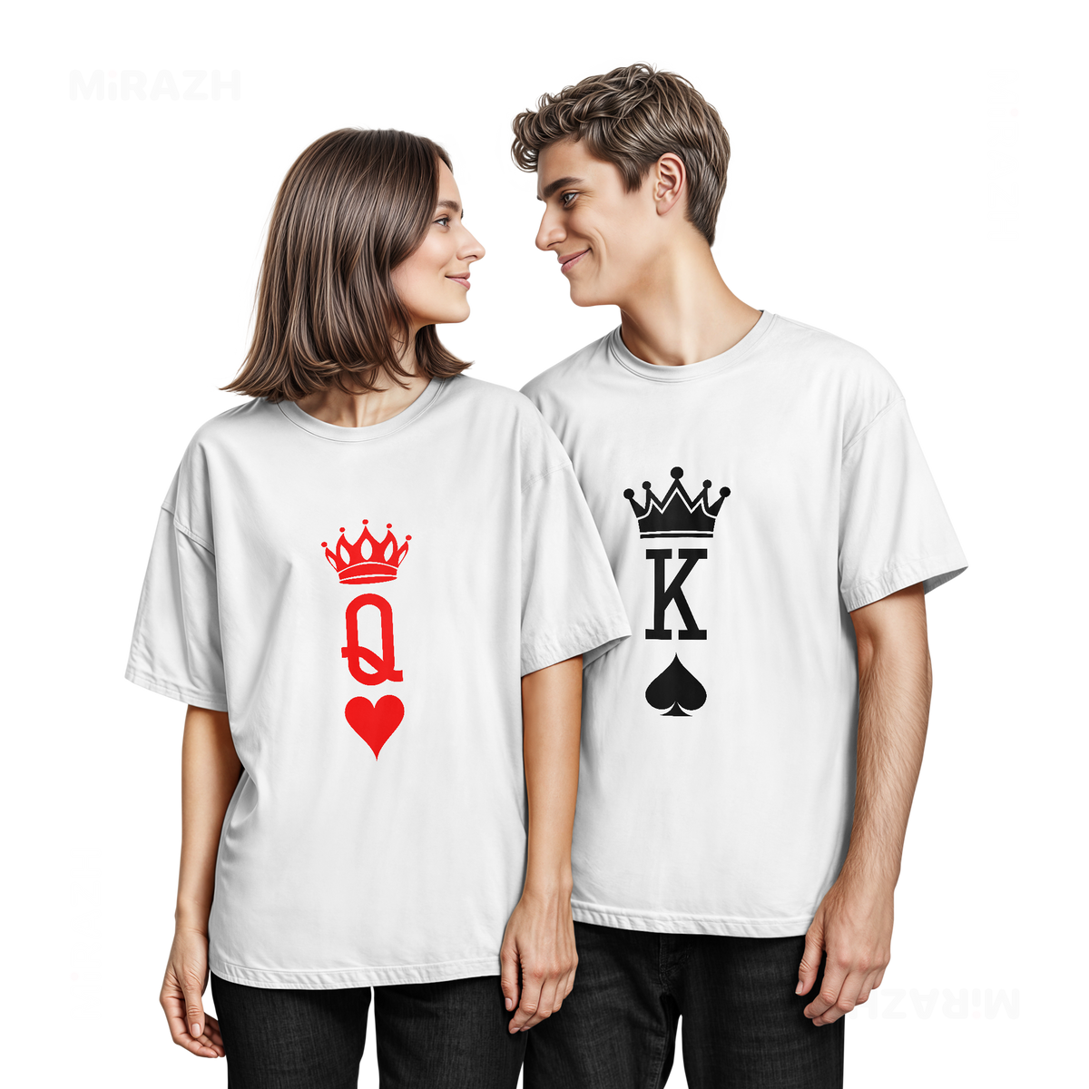 KingOfSpades Couple T Shirt 05 White