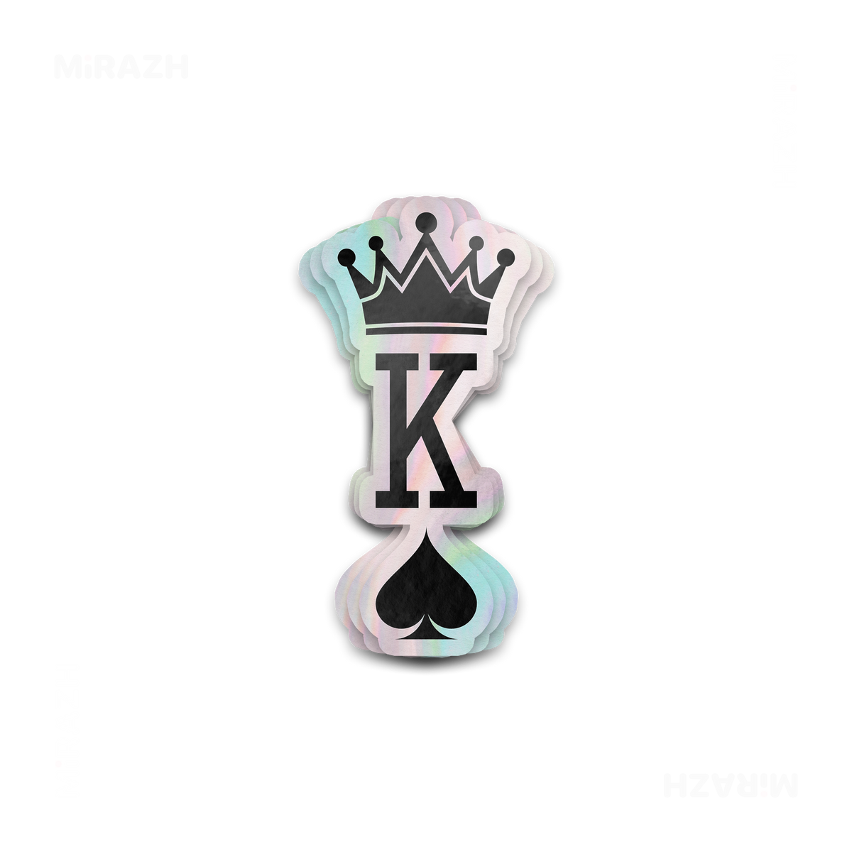 KingOfSpades Die Cut Holographic Sticker 01